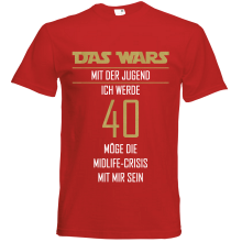 T-Shirt - "Das Wars + Zahl" - Freie Farbwahl, Farbe des T-Shirts: Rot