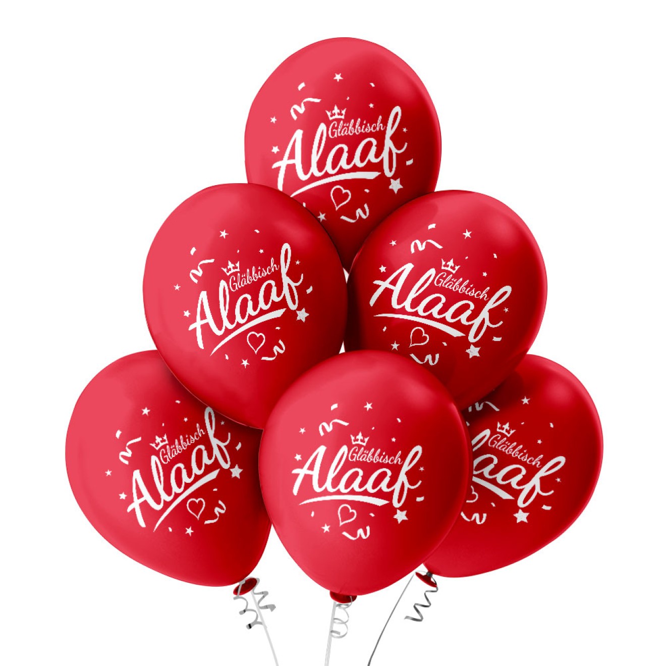 Luftballons Karneval: Gläbbisch Alaaf (Krone)
