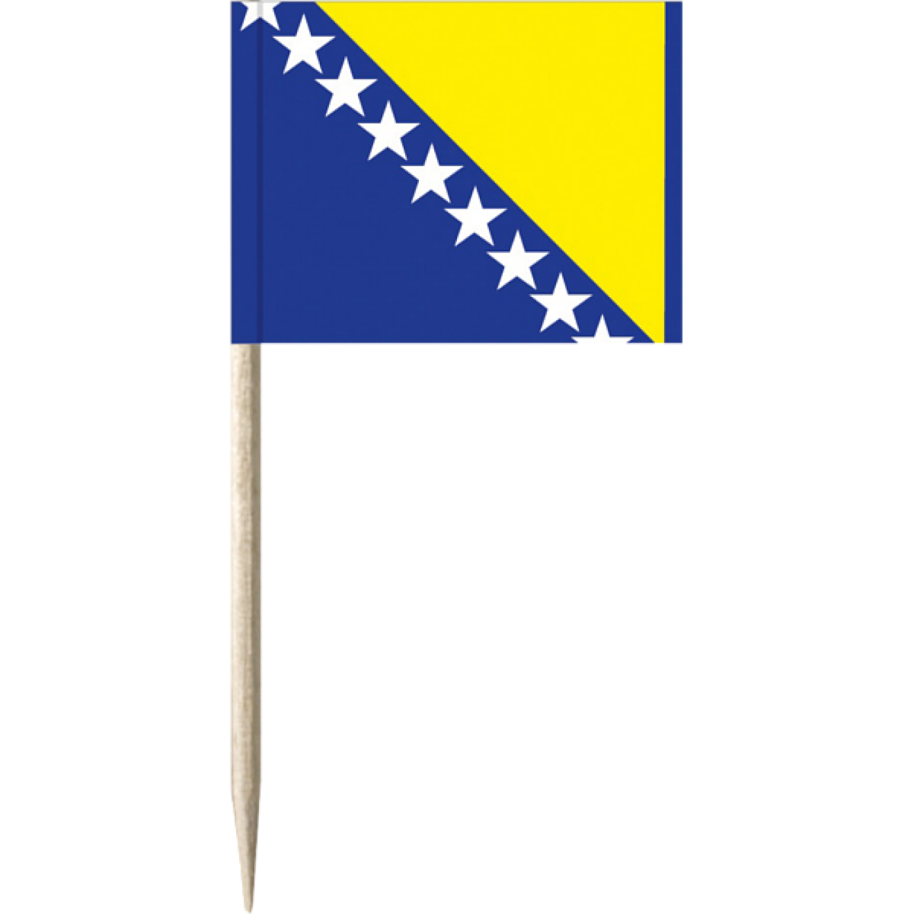 Party-Picker Flagge Bosnien Herzegowina Papierfähnchen in Spitzenqualität  50 Stück Beutel, Länder & Regionen, Party-Picker, Flaggen