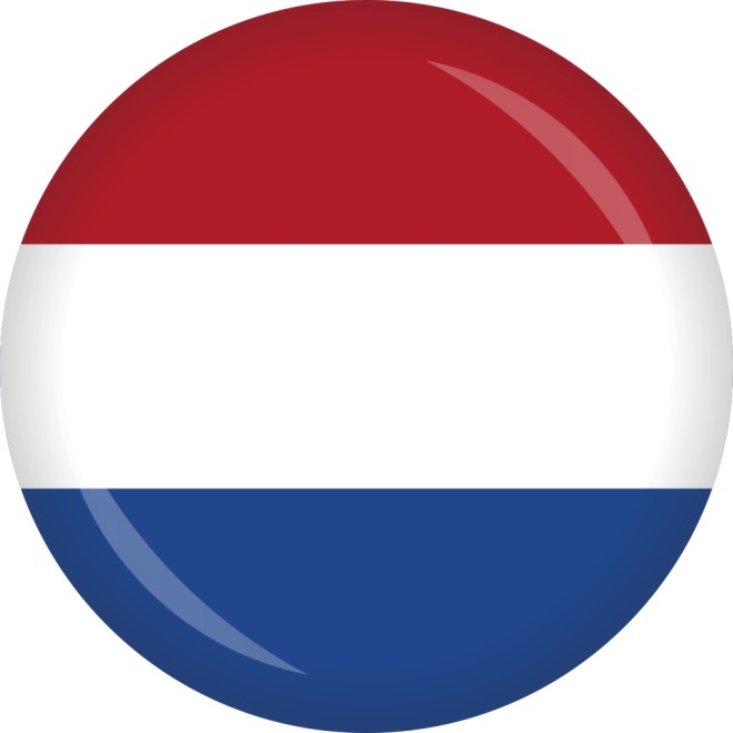 Button Niederlande Flagge O 50 Mm